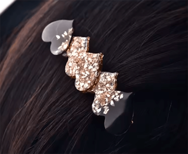 MOLDE DE SILICONA ESTRELLA - CORAZON - PARA HEBILLA DE PELO2