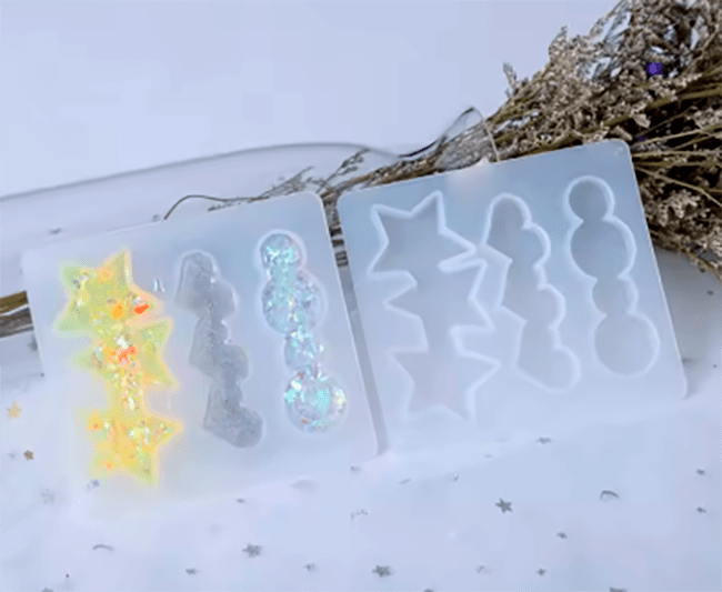 MOLDE DE SILICONA ESTRELLA - CORAZON - PARA HEBILLA DE PELO3