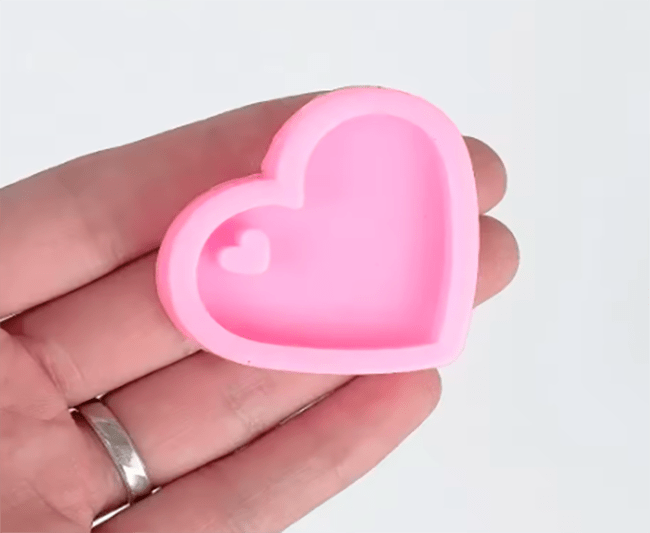 MOLDE DE SILICONA CORAZON/CORAZONCITO 4.5CM1