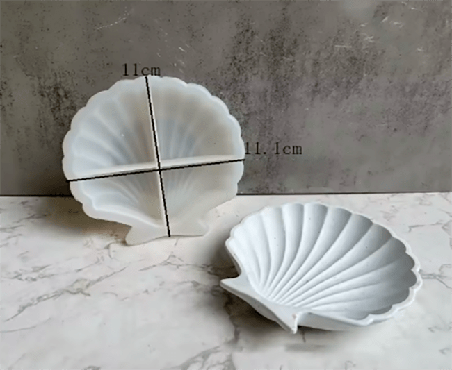 MOLDE DE SILICONA JABONERA CONCHA ABANICO 4CM.2