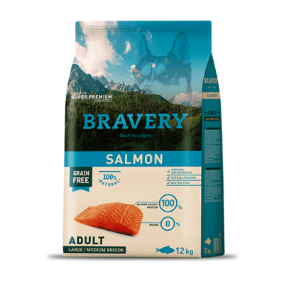 BRAVERY SALMON ADULT LARGE/MEDIUM BREED1