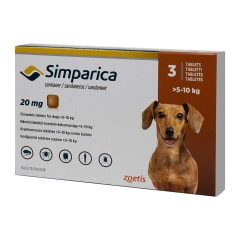 SIMPARICA 3 COMPRIMIDOS 5 A 10 KG