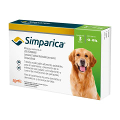 SIMPARICA 3 COMPRIMIDOS 20 A 40 KG