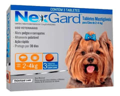 NEXGARD 3 COMPRIMIDOS 2.5 A 4 KG.