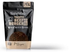 NATURALISTIC TASTY BEEF BURGER WITH BBQ