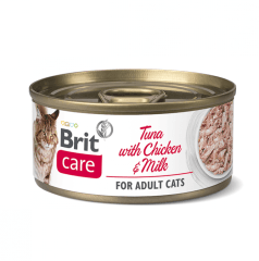 BRIT CARE CAT TUNA WITH CHICKEN AND MILK 70 GR
