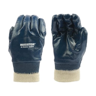 GUANTE NITRILO AZUL C/PUÑO NBR