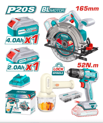 OFERTA KIT INALAMBRICO TOTAL TALADRO ATORNILLADOR 10MM + SIERRA CIRCULAR 6