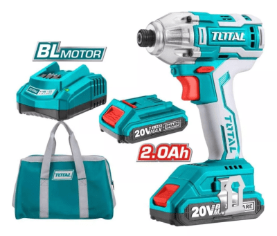 ATORNILLADOR INALAMBRICO IMPACTO 20V 2000RPM 2BAT - C/CARG TOTAL TIRLI20021