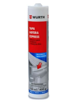 SILICONA TAPAGOTERAS BUTILICO GRIS 230ML WURTH