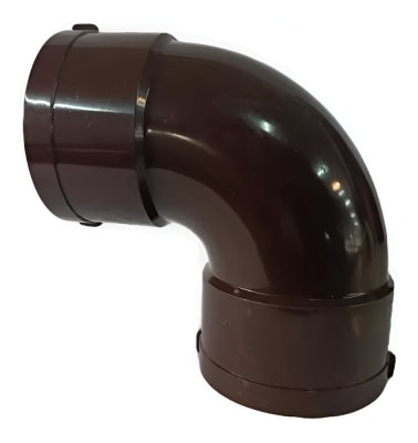 CODO 87.5° 80MM H-H PVC MARRON1