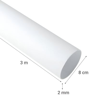 TUBO BAJADA PVC BLANCO 3MTS