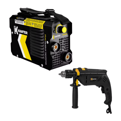 OFERTA KIT SOLDADORA INVERTER BLACK DW120+TALADRO PERCUTOR 13MM 850W