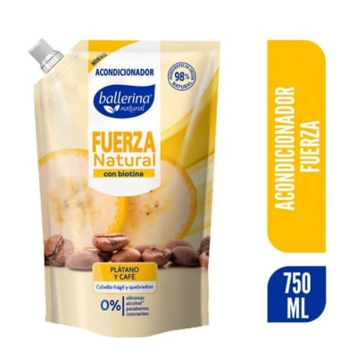 Acondicionador Ballerina Platano Y Café - Fuerza Natural 750ml