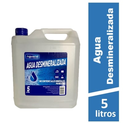 Agua Desmineralizada Aguacol 5 Litros