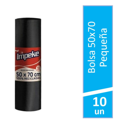 Bolsa Basura Impeke 50x70 - 10 Unidades