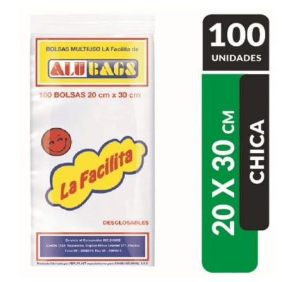 Bolsa Multiuso 20x30 La Facilita 100 Unidades