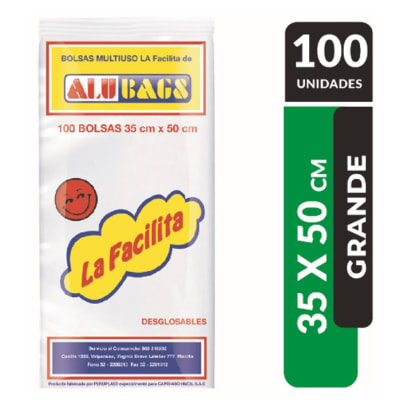 Bolsa Multiuso 35x50 La Facilita 100 Unidades1