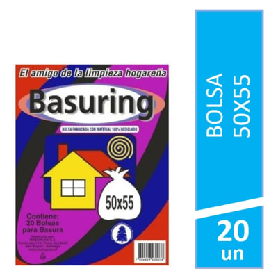 Bolsa Basura Basurin 50x55 - 20 Unidades