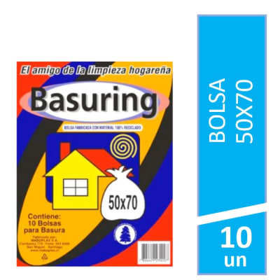 Bolsa Basura Basuring 50x70 - 10 Unidades