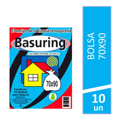 Bolsa Basura Basuring 70x90 - 10 Unidades