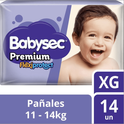 Pañal Babysec Talla XG 14 Pañales