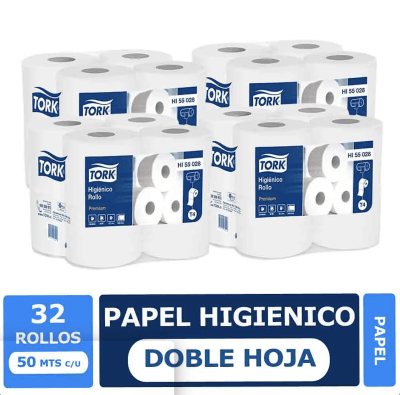 MANGA PAPEL HIGIENICO TORK 50 METROS 32 ROLLOS