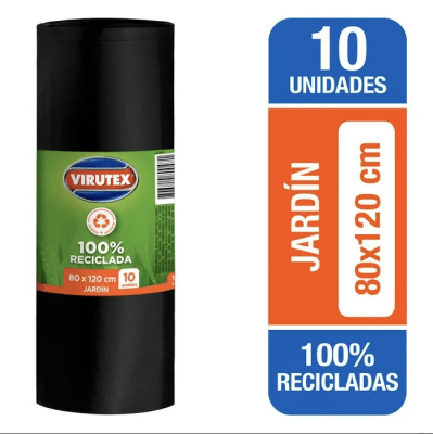 Bolsa Basura Virutex 80x120 Rollo - 10 Unidades