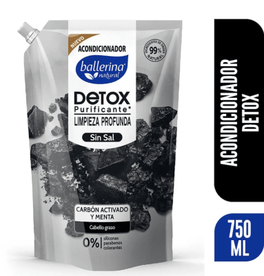 Acondicionador Ballerina Carbón Activado Y Menta 750ml Doypack