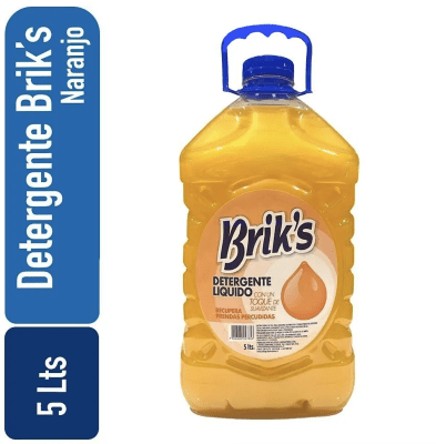 Detergente Liquido Con Suavizante Brik´S Recupera Prendas Percudidas 5 Litros