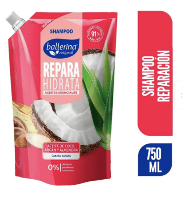 SHAMPOO BALLERINA ACEITE DE COCO ARGAN Y ALMENDRA 750ML DOYPACK1