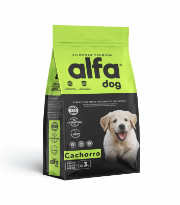 ALFA DOG CACHORROS PREMIUM CARNE Y ARROZ 3 KILOS1