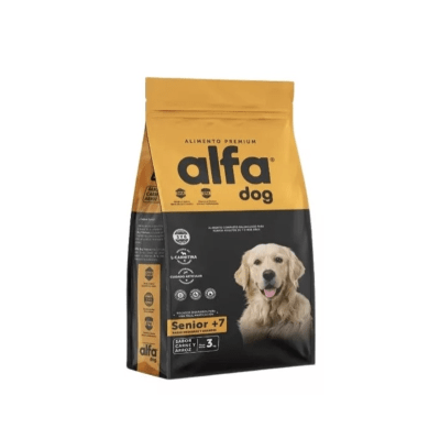 ALFA DOG SENIOR +7 PREMIUM CARNE Y ARROZ 3 KILOS