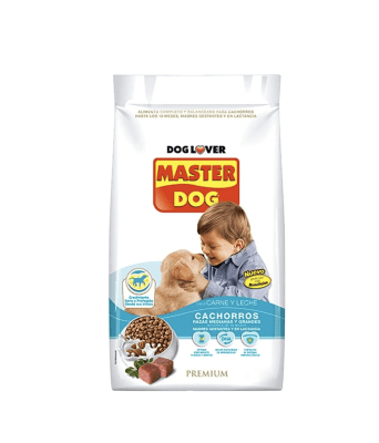 MASTER DOG CACHORRO RAZA MEDIANA Y GRANDE CARNE Y LECHE 8 KILOS