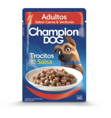 CHAMPION DOG ADULTOS SABOR CARNE Y VERDURAS 100GR
