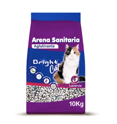 ARENA SANITARIA AGRUTINANTE BRIGHT AROMA LAVANDA 10 KILOS