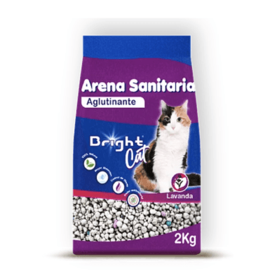 ARENA SANITARIA AGRUTINANTE BRIGHT AROMA LAVANDA 2 KILOS