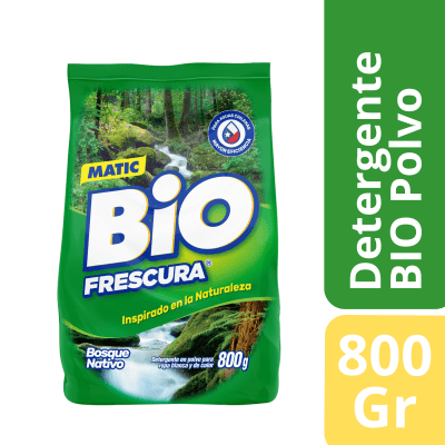 Detergente Bio Frescura En Polvo Bosque Nativo 800 Gr