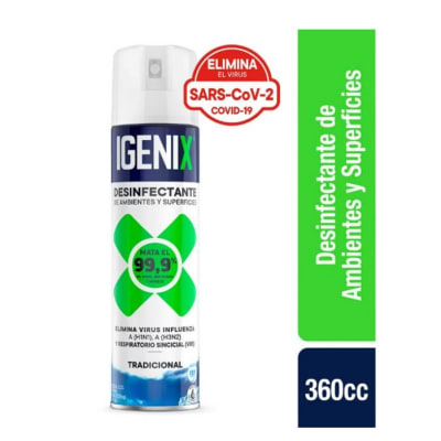 Desinfectante Igenix Tradicional Aerosol 360 CC