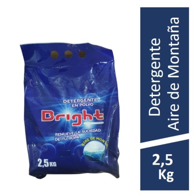 Detergente Bright Polvo Aires De Montaña 2,5 Kilos