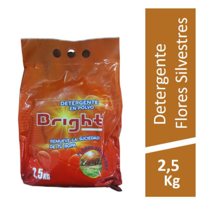 Detergente Bright Polvo Flores Silvestres 2,5 Kilos