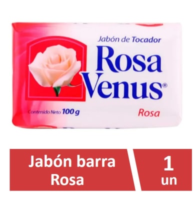 Jabón Barra Rosa Venus Rosa 100 Gr