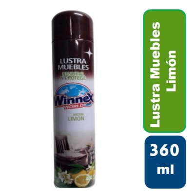 Lustra Mueble Spray Winnex 400ml Limón1