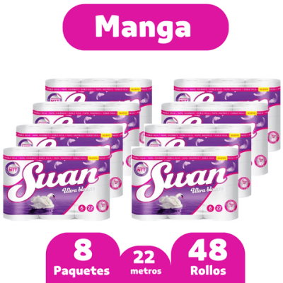 MANGA PAPEL HIGIENICO SWAN 22 METROS 48 ROLLOS