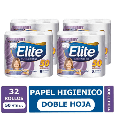 MANGA PAPEL HIGIENICO ELITE 50 METROS 32 ROLLOS
