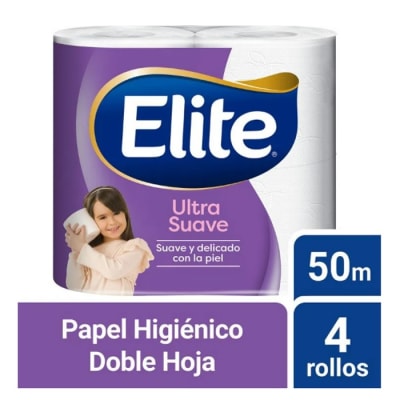 Papel Higiénico Elite X 4 Unidades 50 Metros