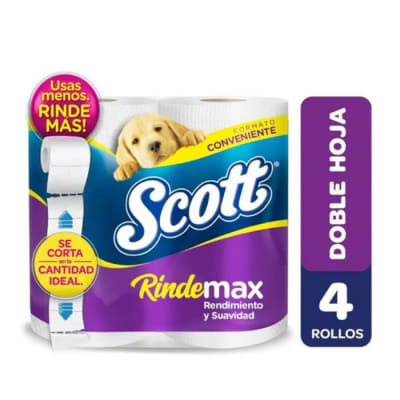 Papel Higiénico Scott Rindemax 22 Metros, 4 Unidades