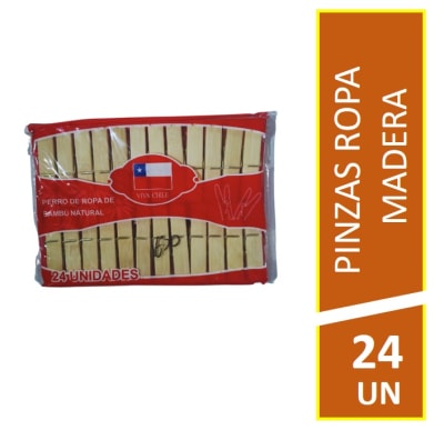 Pinzas Para Ropa 24 Unidades