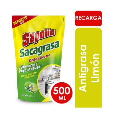 Antigrasa Limón Sapolio Doypack Recarga 500ml1