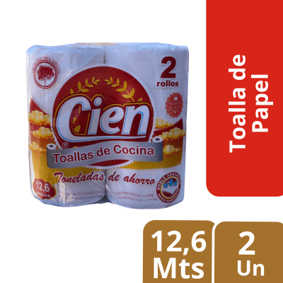 Toalla De Cocina Cien 2 Unidades 12,6 Metros
